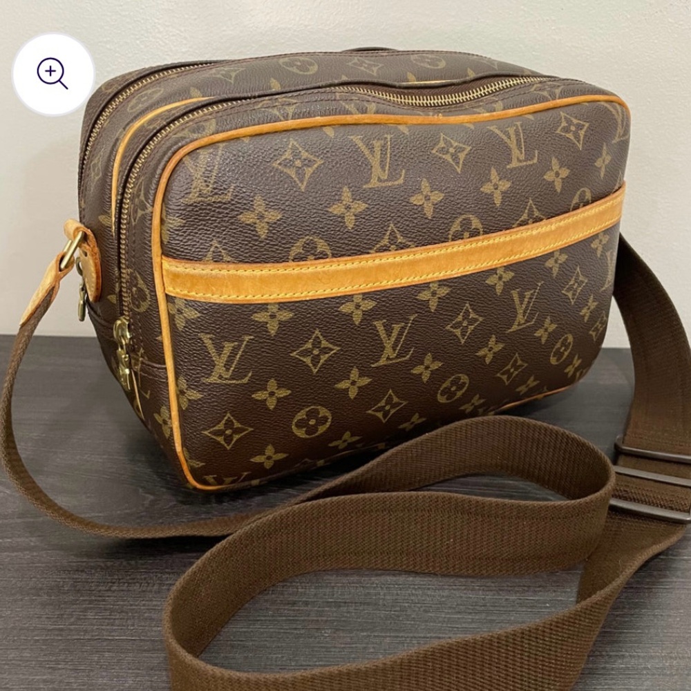 Louis Vuitton Brown and Tan Monogram Shoulder Bag